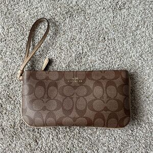 Coach Brown Wristlet